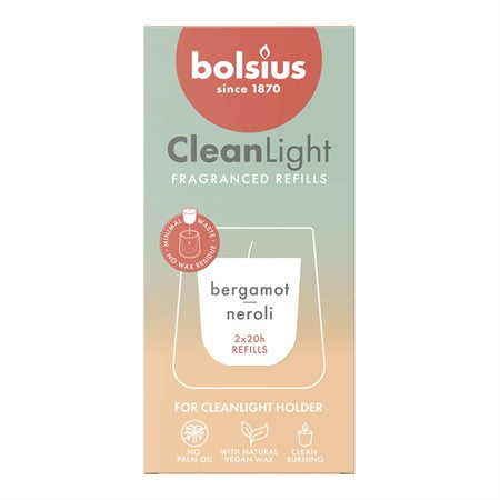 Bolsius Doftljus Refill Bergamott & Neroli 2-Pack