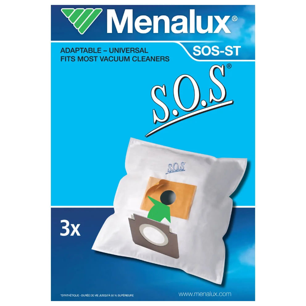 MENALUX Dammsugarpåsar SOS-ST Syntet 3-pack