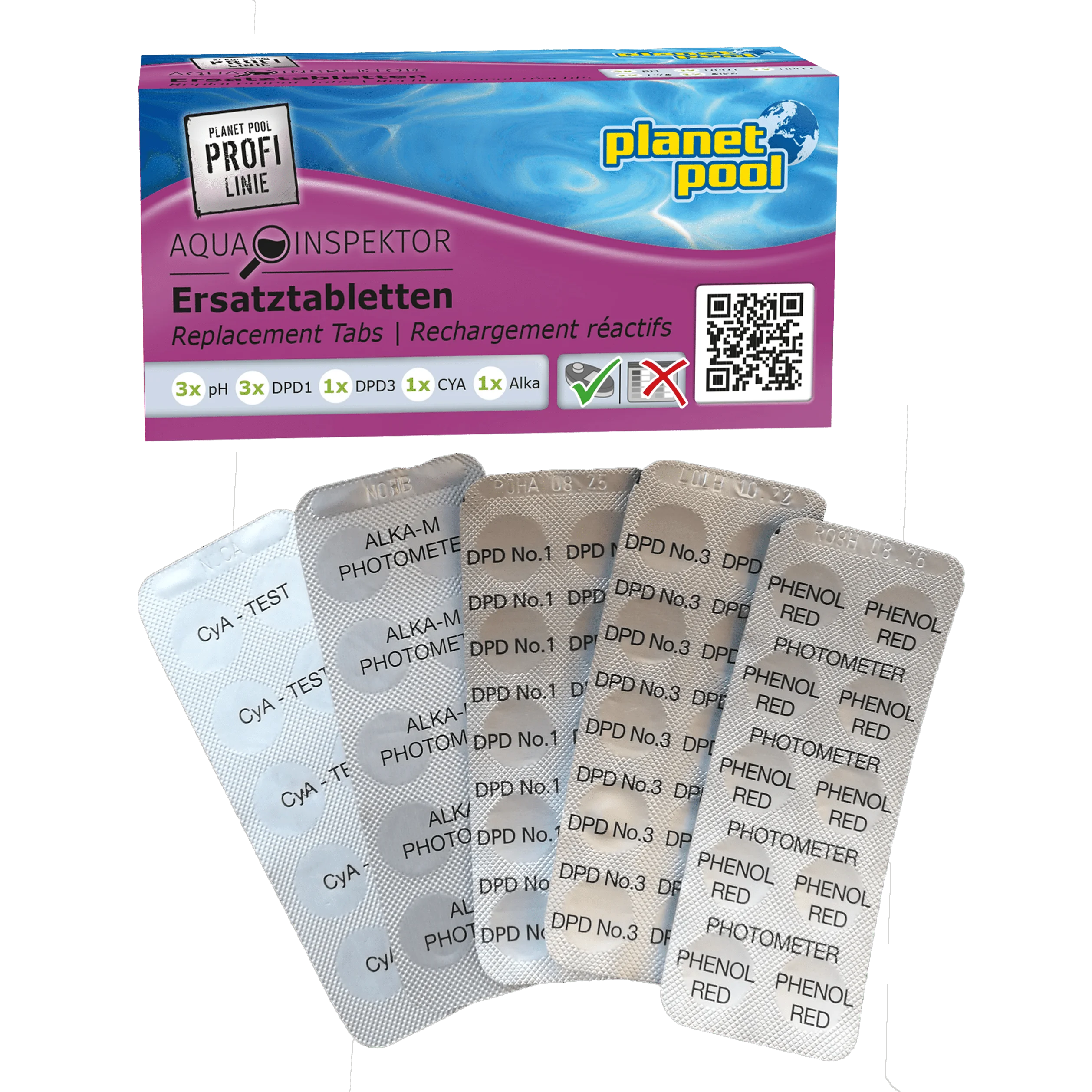 PLANET POOL Testtabletter för Aqua Inspector