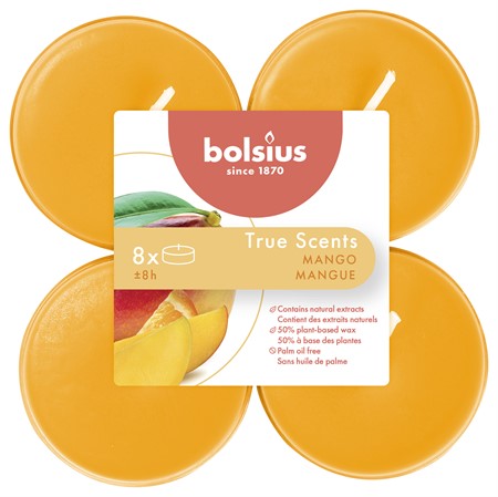 Bolsius Stora Doftvärmeljus Mango 8-Pack
