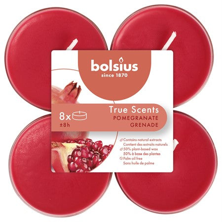 Bolsius Stora Doftvärmeljus Granatäpple 8-Pack