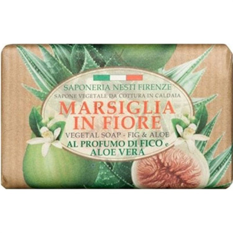 Saponeria Nesti Handtvål Marsiglia in Fiore Fig & Aloe 125g