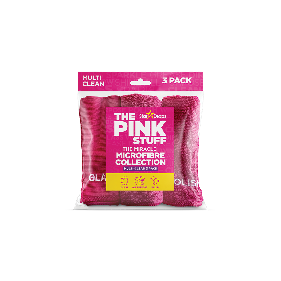 The Pink Stuff Microfibre Cloths 3st