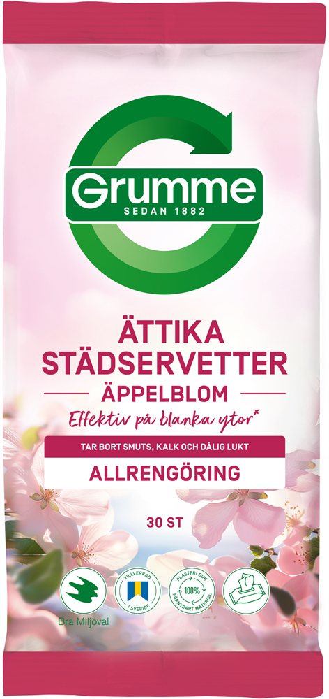 Grumme Ättika Städservetter Äppelblom 30st