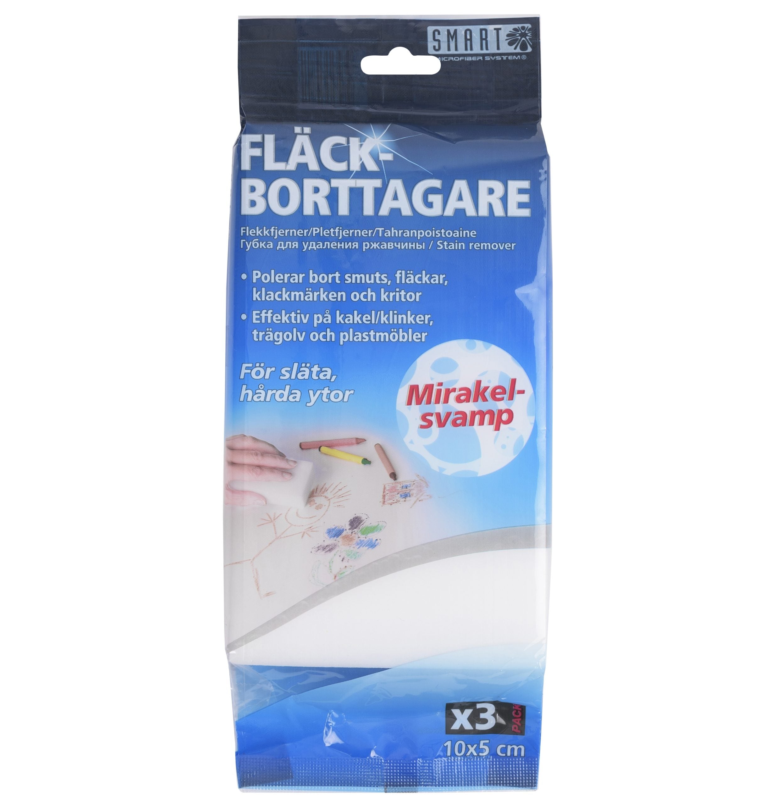 Smart Microfiber Mirakelsvamp Fläckborttagare 3-Pack
