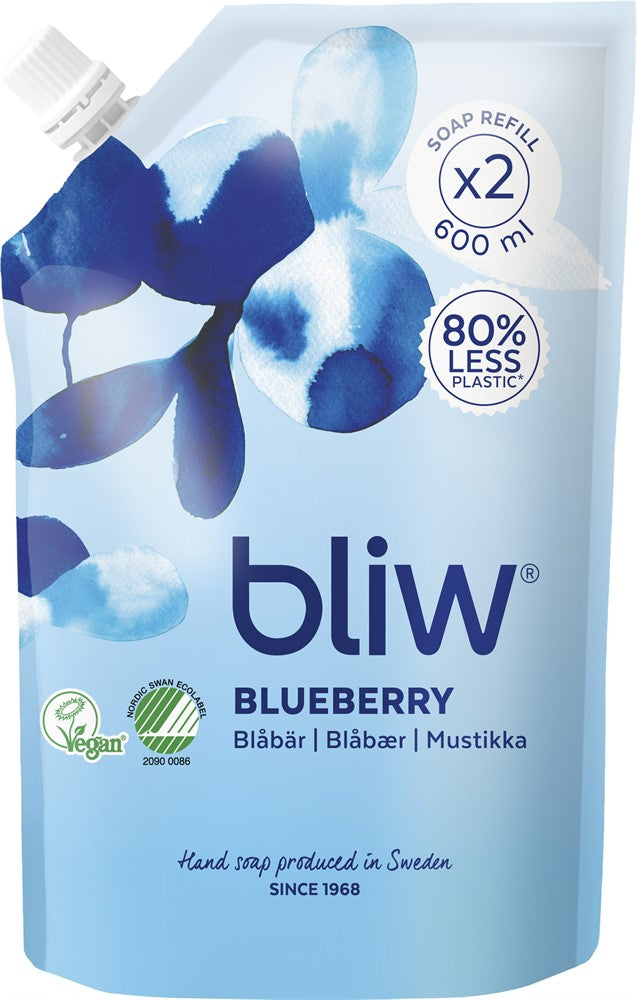 Bliw Flytande Tvål Blåbär Refill 600 ML