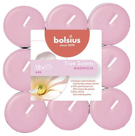 Bolsius Små Doftvärmeljus Magnolia 18-Pack