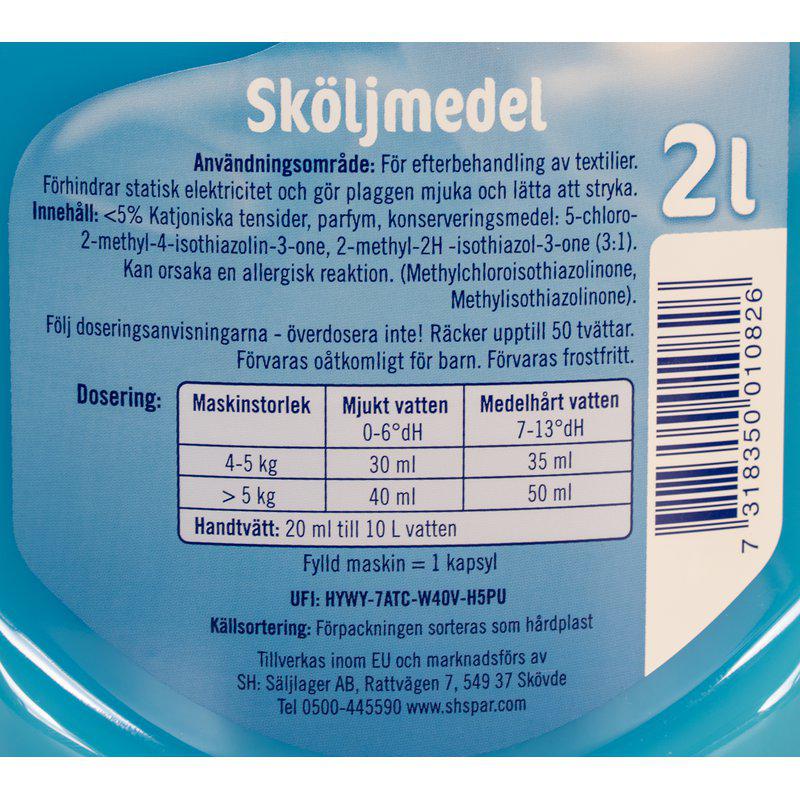 Spar Sköljmedel Ocean 2 L