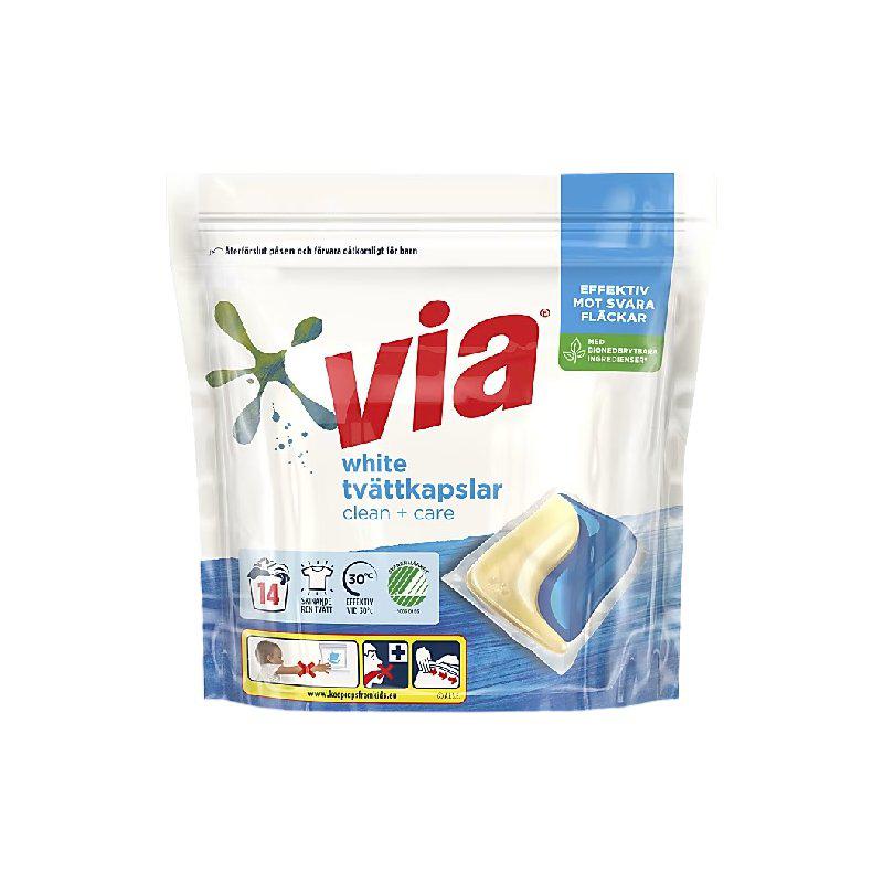 VIA Tvättkapslar White 14-P