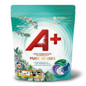 A+ Tvättkapslar Pure Senses Refresh 30-Pack
