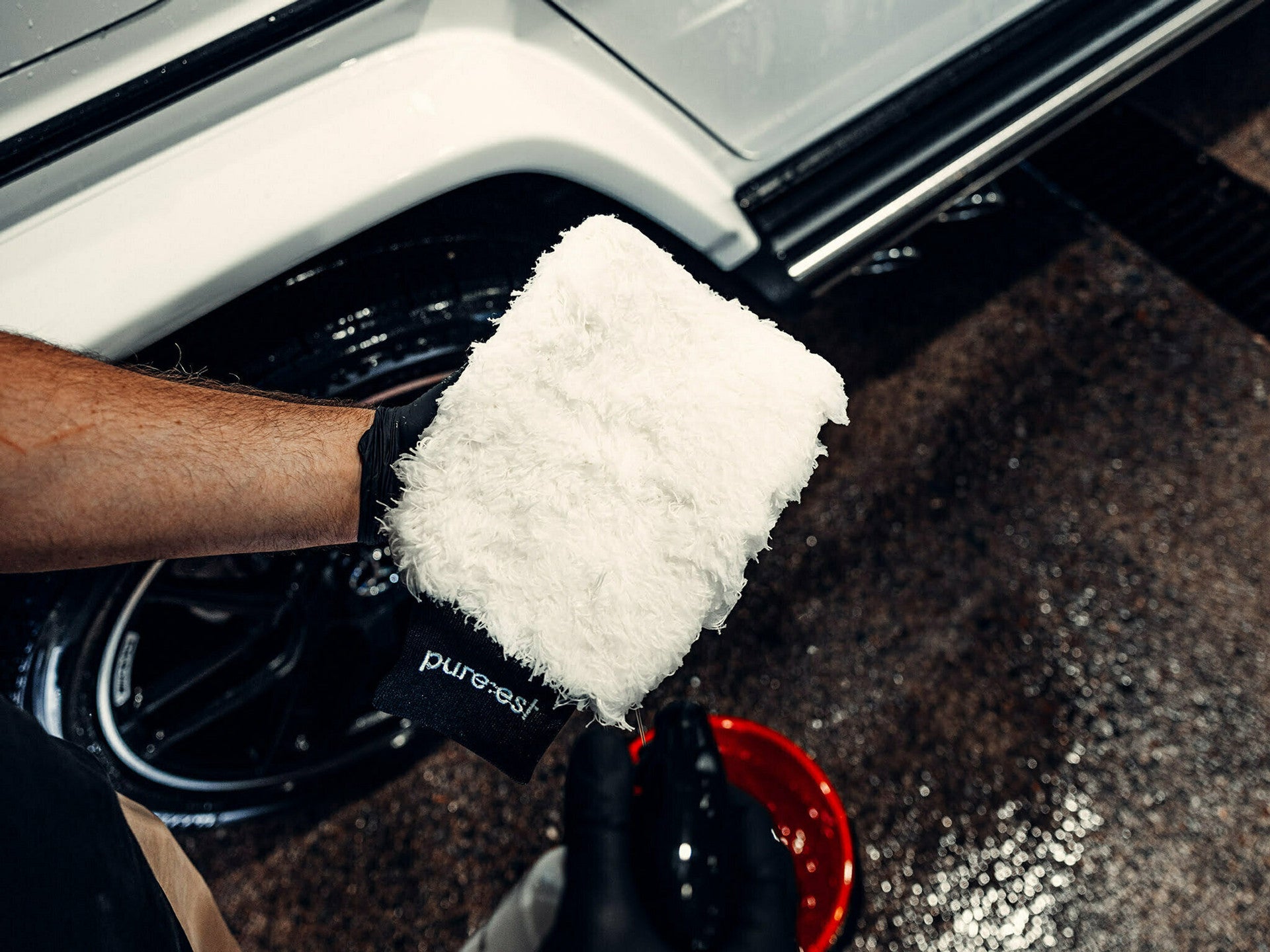 Pureest Tvätthandske mikrofiber - Vit