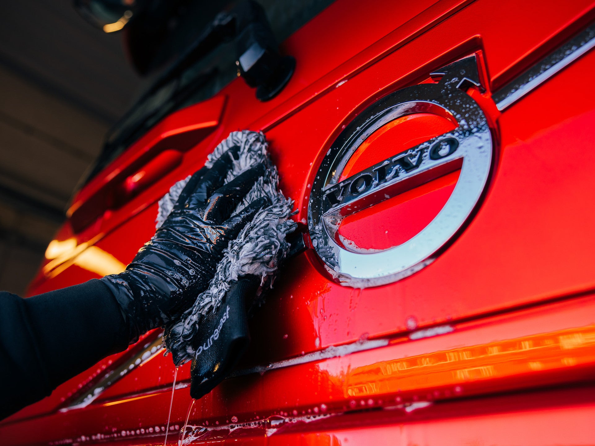 Pureest Tvätthandske mikrofiber - Svart/Vit