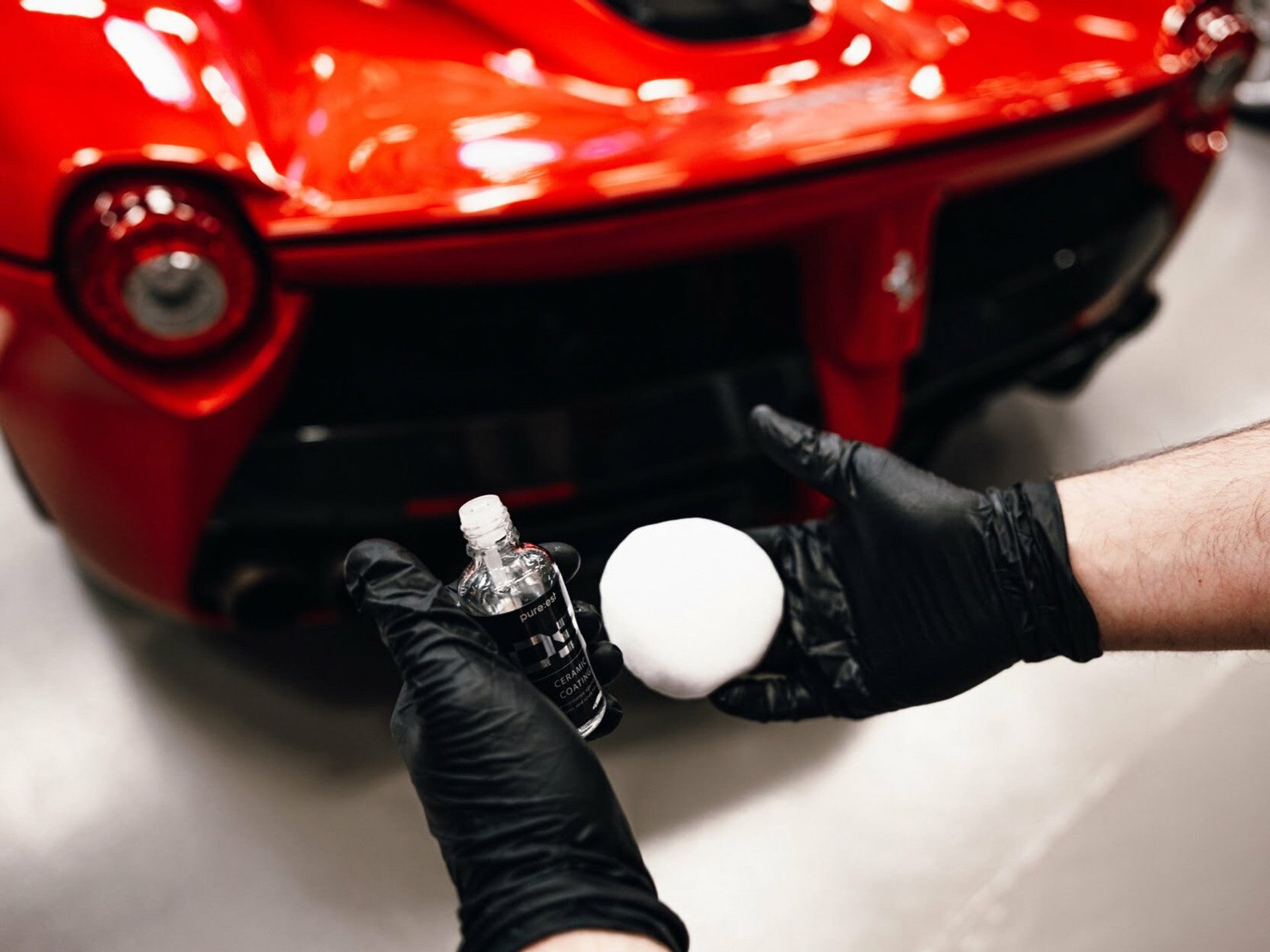 Pureest svarta nitrilhandskar - 25 par