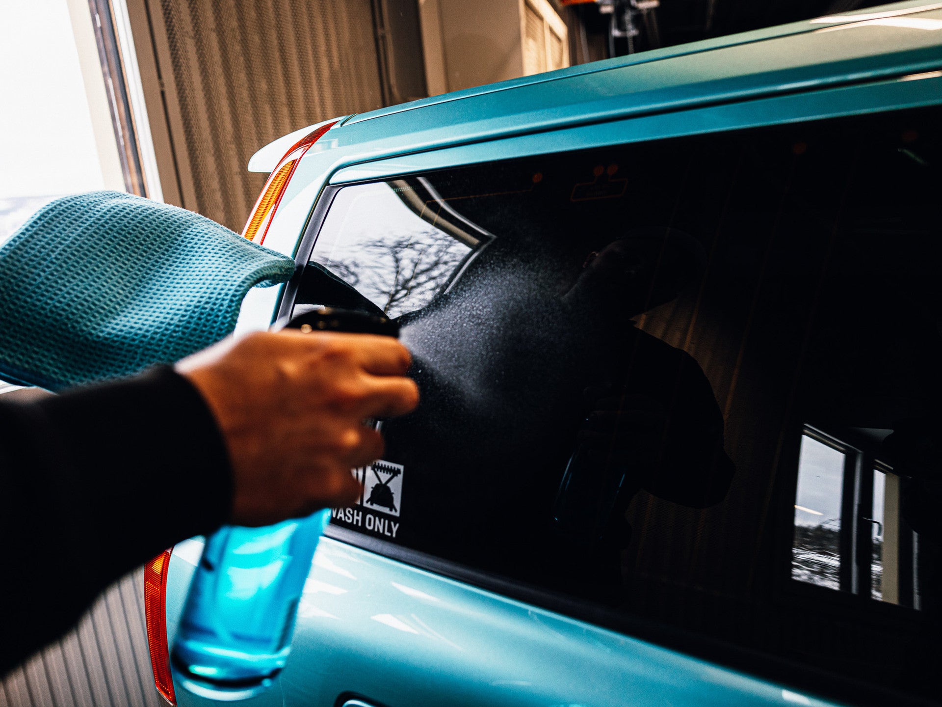 Pureest Waffle Weave glasputsduk - Ljusblå