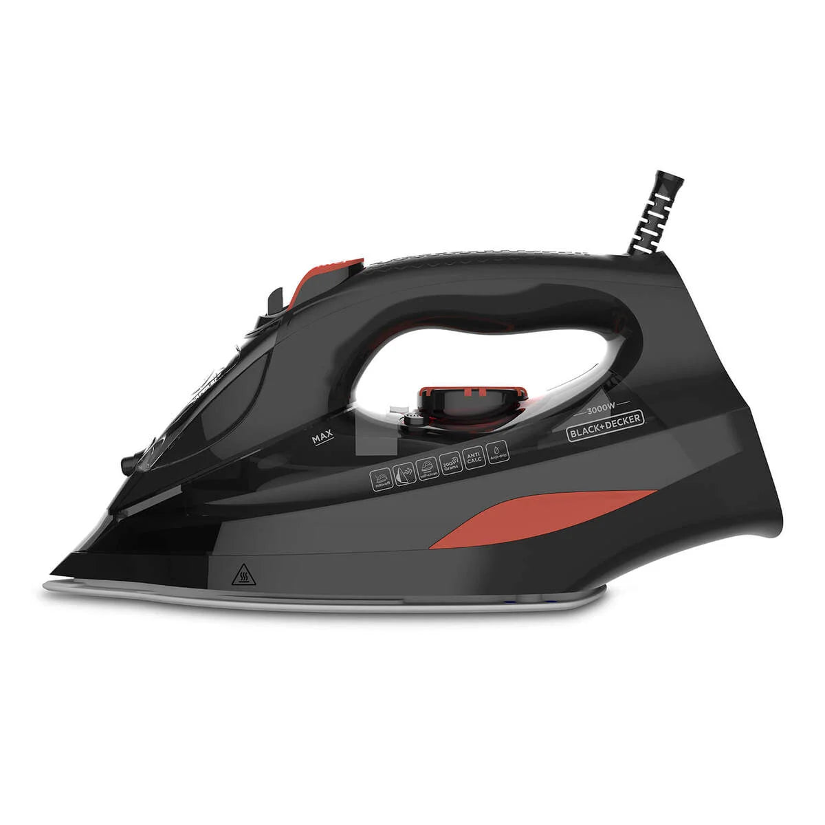 BLACK+DECKER Strykjärn Steam 3000W Svart