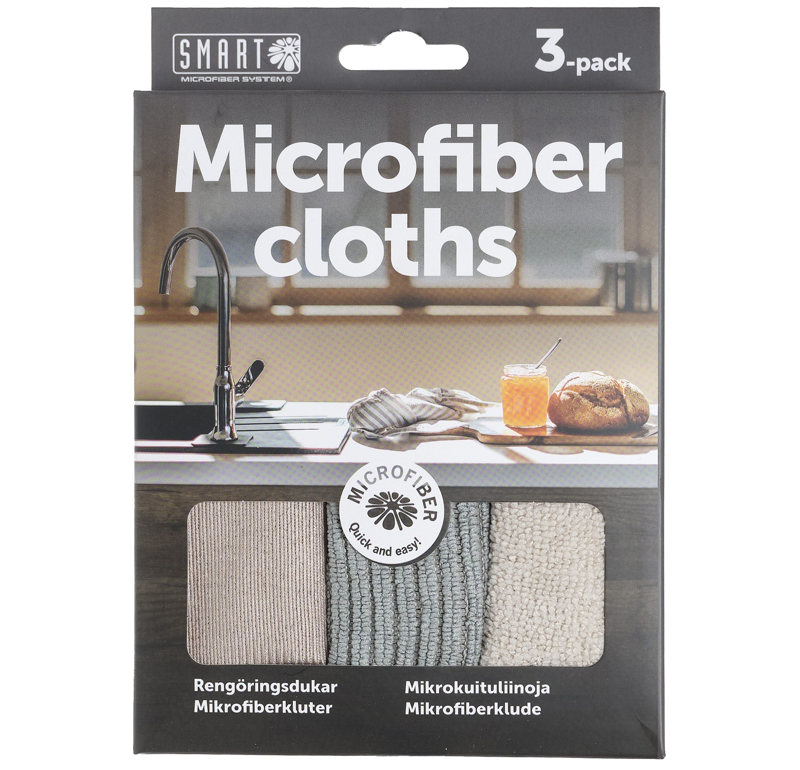Smart Microfiber - Microfiberdukar Mix 3-Pack