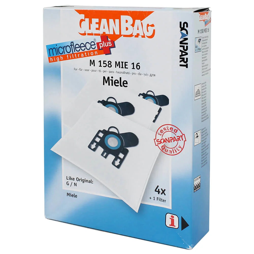 CLEANBAG  Microfleece+ Dammsugarpåse Miele G/H/N 4+1