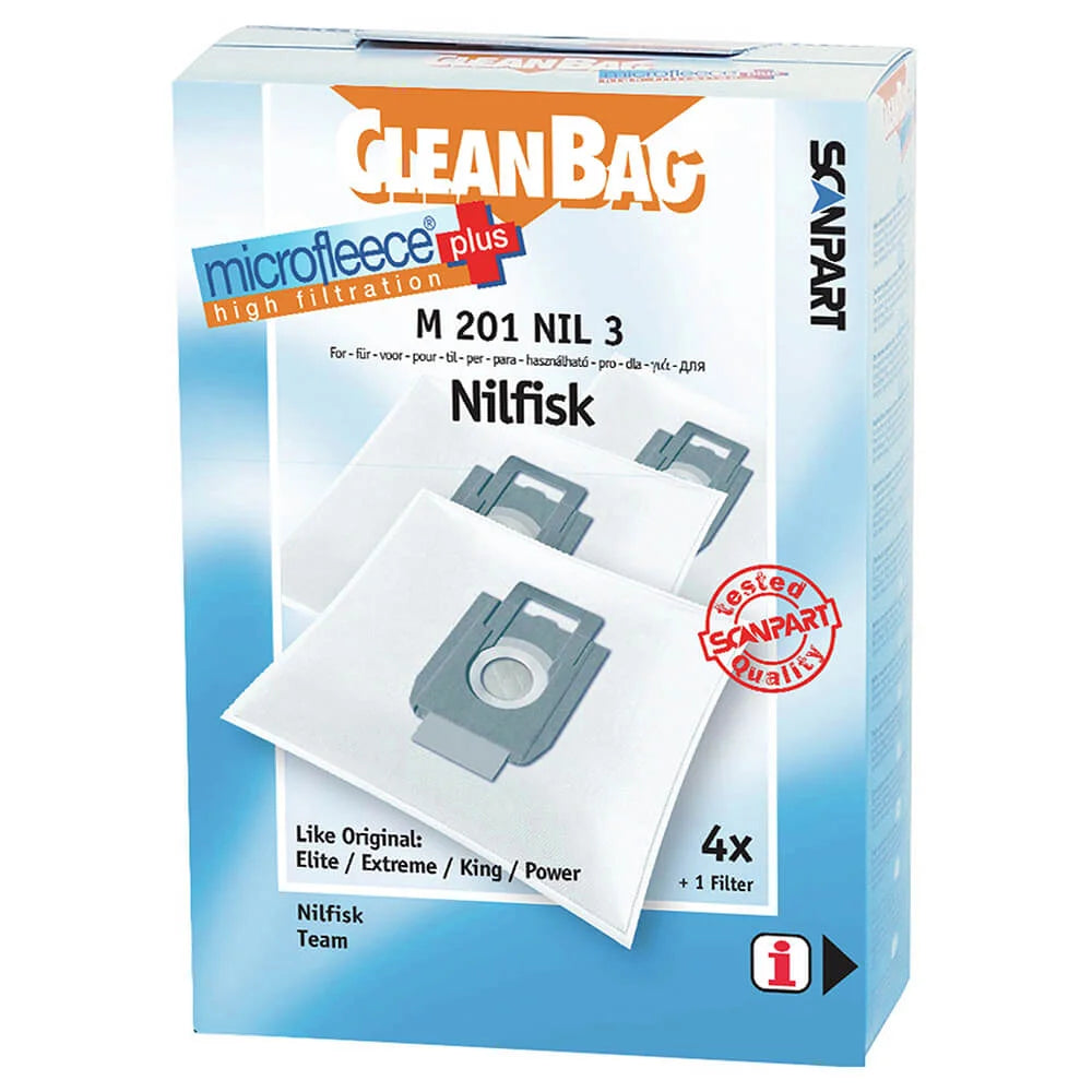 CLEANBAG  Microfleece+ Dammsugarpåse Nilfisk Elite Extreme King 4+1