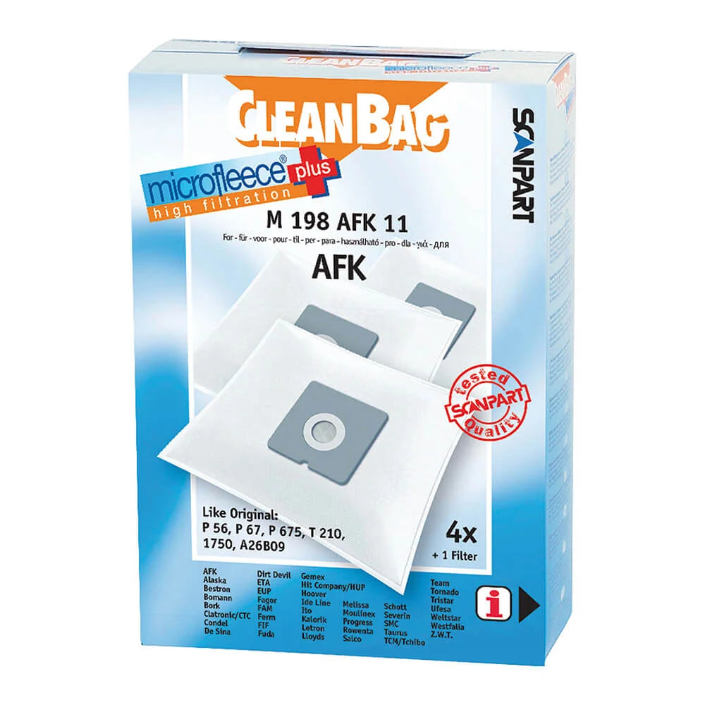 CLEANBAG  Microfleece+ Dammsugarpåse AFK/Bestron/etc. 4+1