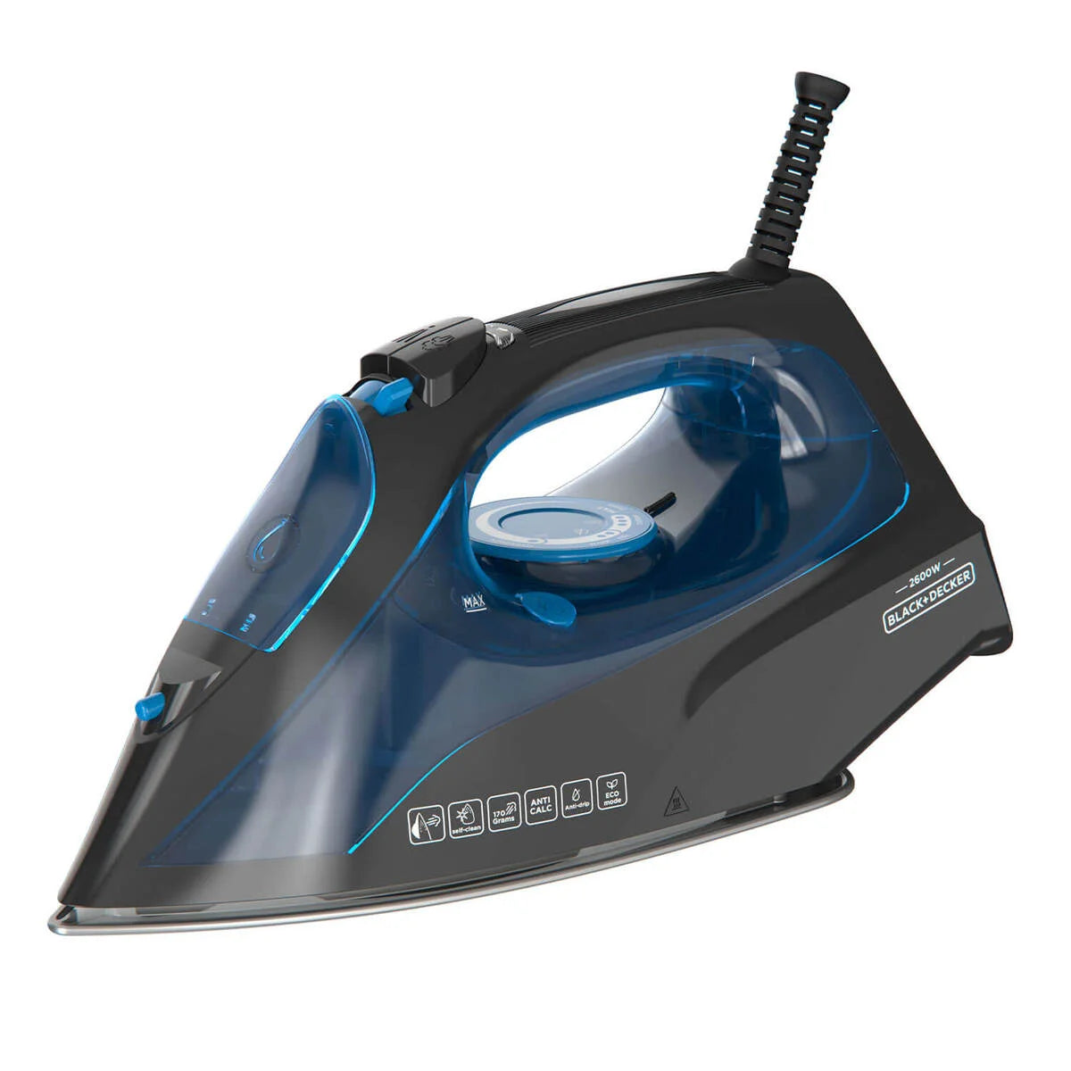 BLACK+DECKER  Ångstrykjärn Steam Iron 2600W Blå