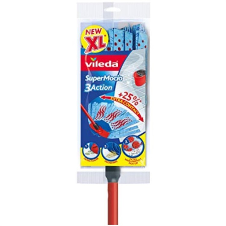 Vileda Supermocio 3 Action Mopp (med skaft)