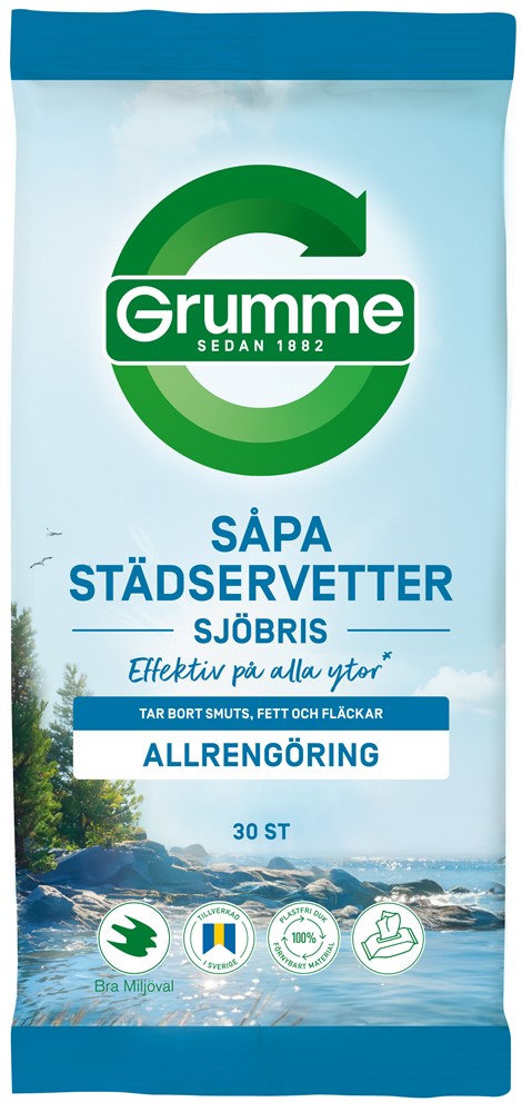 Grumme Såpa Städservetter Sjöbris 30st