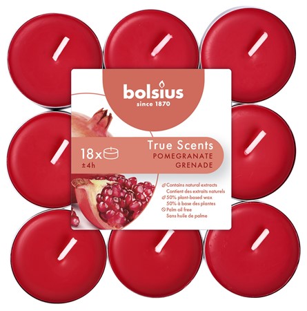 Bolsius Små Doftvärmeljus Granatäpple 18-Pack