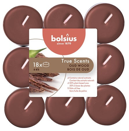 Bolsius Små Doftvärmeljus Oud Wood 18-Pack