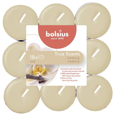Bolsius Små Doftvärmeljus Vanilj 18-Pack