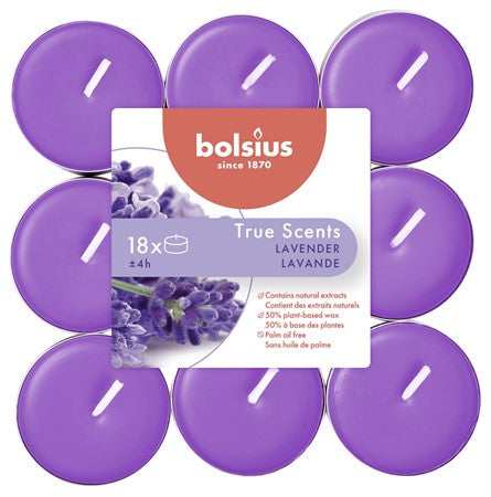 Bolsius Små Doftvärmeljus Lavandel 18-Pack
