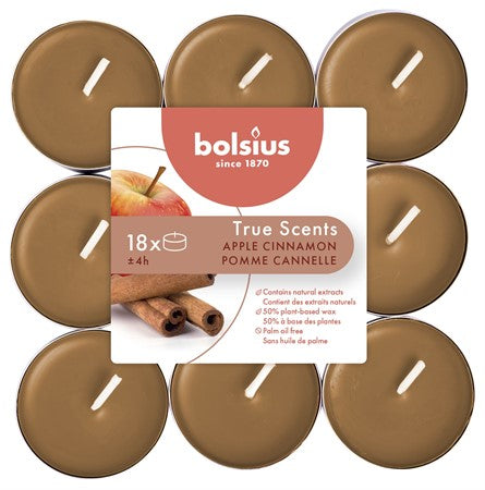 Bolsius Små Doftvärmeljus Äpple & Kanel 18-Pack