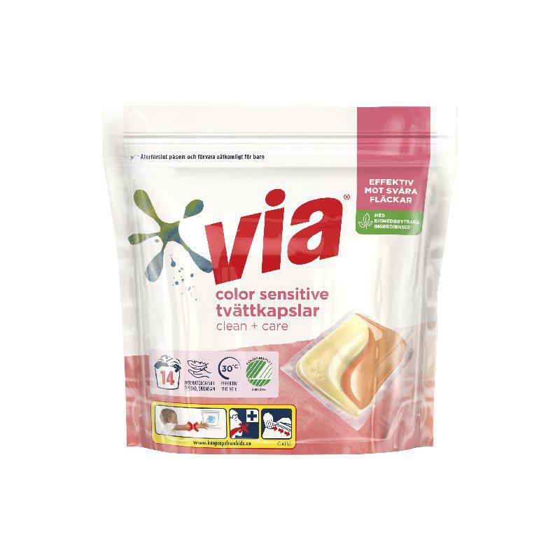 VIA Tvättkapslar Color Sensitive 14-P