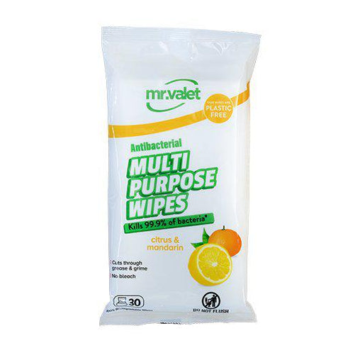 Mr Valet Multipurpose Wipes Citrus & Mandarin 30st
