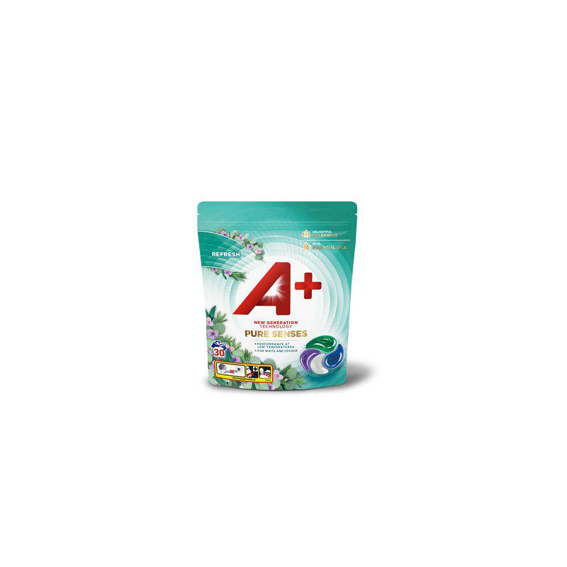 A+ Tvättkapslar Pure Senses Refresh 30-Pack