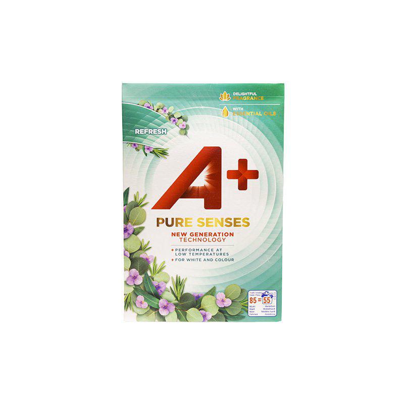 A+ Tvättmedel Pure Senses Refresh Pulver 3,6 KG