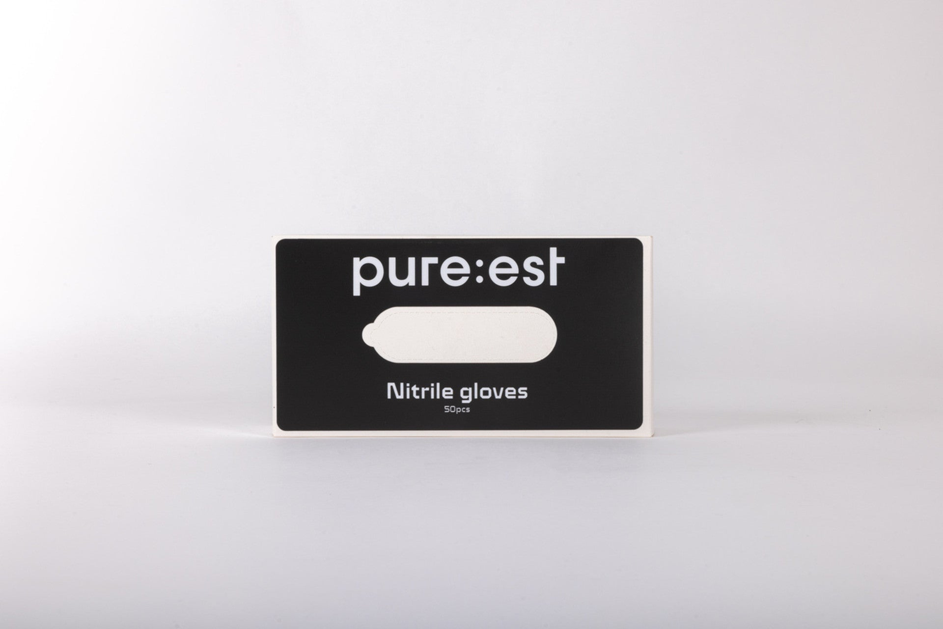 Pureest svarta nitrilhandskar - 25 par
