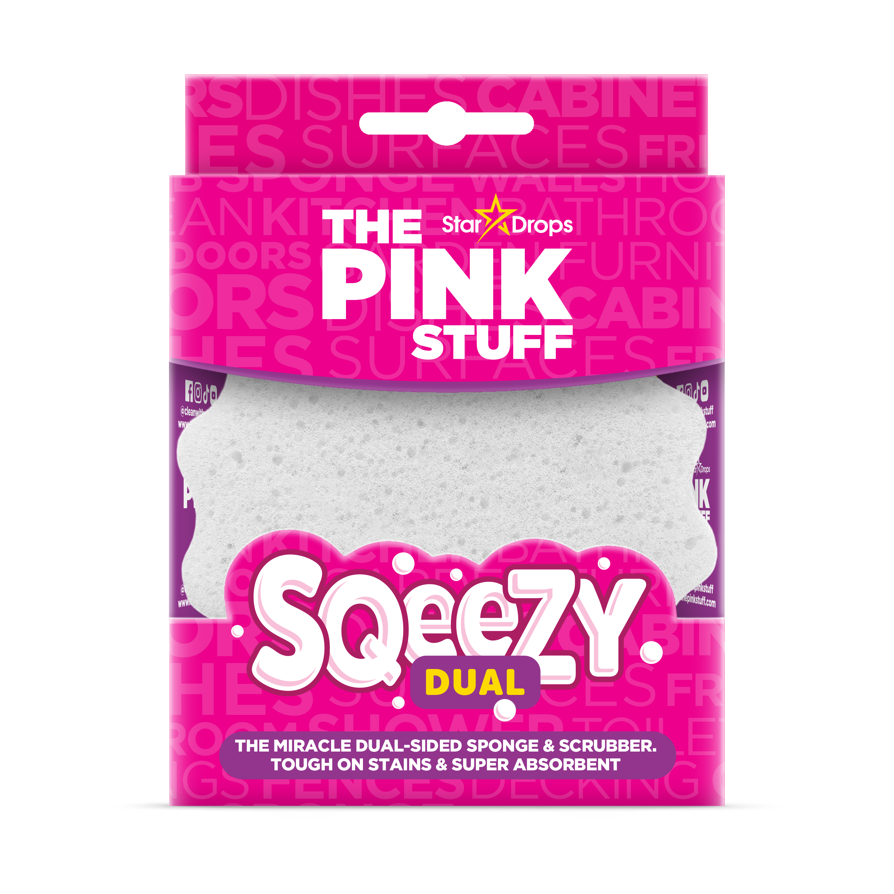 The Pink Stuff Squeezy Dual Scrub/Sponge